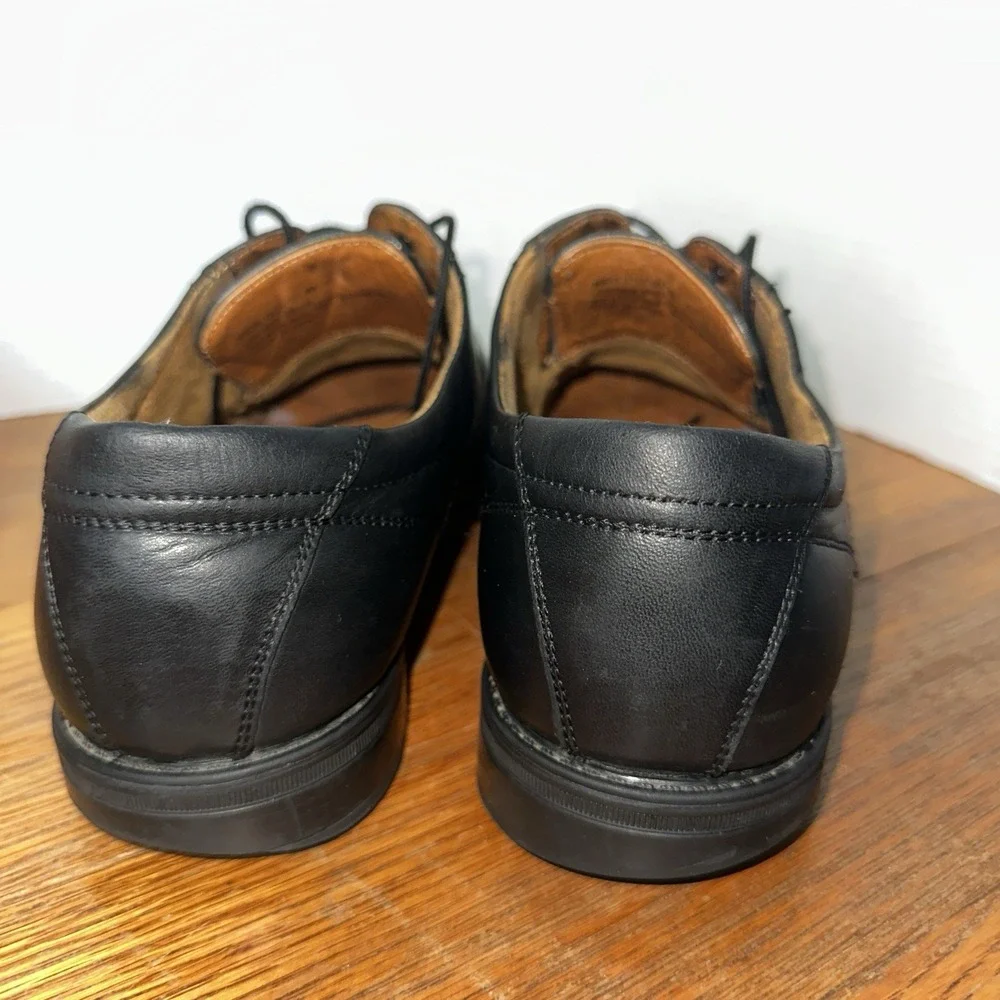 Florsheim Men's Shoes Black‎ Leather Lace Comfortech Ortholite Sz 9D Plain Toe